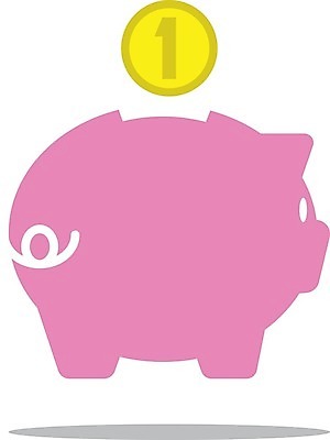 EPS 해외이미지 분홍색 돈 일러스트 동전 절약 플랫 해외202004 해외일러스트 컬러 컨셉 재산 파일형식 벡터 이미지허브