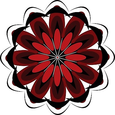 EPS 해외이미지 전통 디자인 꽃 꽃무늬 패턴 일러스트 요가 추상 미술 장식 파란색 검은색 원형 심볼 명상 그림 만다라 무한 엘리먼트 해외202004 해외일러스트 도형 식물 웰빙 컬러 무늬 문화예술 파일형식 벡터 이미지허브