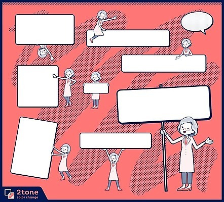 EPS 해외이미지 전신 여자 분홍색 중년 일러스트 사각프레임 프레임 여러명 빨간색 세트 교수 학자 노인여자만 카피스페이스 해외202004 해외일러스트 직업 컬러 다수 사람 성인 사각형 교사 공백 여자만 노인만 파일형식 벡터 이미지허브