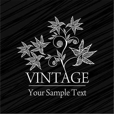 EPS 해외이미지 꽃 백그라운드 잎 라인일러스트 일러스트 타이포그라피 사람없음 검은색 빈티지 잎줄기 해외202004 해외일러스트 식물 문자 줄기 컬러 컨셉 파일형식 벡터 이미지허브