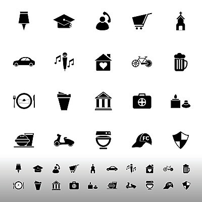 EPS 해외이미지 도로 커피 여행 지도 일러스트 병원 쇼핑 세트 픽토그램 정보 바퀴 경찰 심볼 사인 해외202004 해외일러스트 직업 길 음료 의학 교통시설 파일형식 벡터 이미지허브