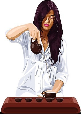 EPS 해외이미지 백인 여자 일러스트 갈색머리 쟁반 사람 컵 중국 흐름 공구 붓기 차 맛 찻주전자 만화 플라스크 흰배경 점토 주인 유리주전자 해외202004 해외일러스트 서양인 헤어스타일 식기 아시아 음료 백그라운드 컨셉 모션 유리 주전자 실험기구 흰색 도구 파일형식 벡터 이미지허브