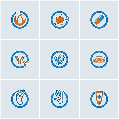 EPS 해외이미지 접시 손 과학 일러스트 포장 세포 손바닥 알약 약 크림 서식 미생물 팩 패키지 튜브 타입 박테리아 곰팡이 끓이기 마약 해외202004 해외일러스트 식기 의학 모션 생물 신체부위 화장품 파일형식 벡터 이미지허브