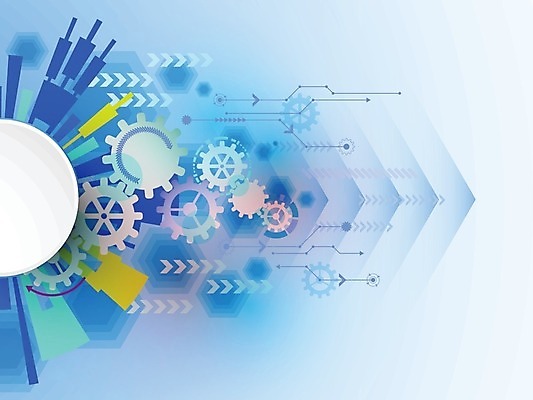 EPS 해외이미지 디자인 컨셉 일러스트 추상 미래 사람없음 그래픽 파란색 디지털 톱니바퀴 해외202004 해외일러스트 컬러 무늬 파일형식 벡터 이미지허브