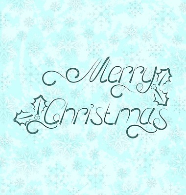 EPS 해외이미지 디자인 하늘색 백그라운드 크리스마스 일러스트 사람없음 축하 메시지 호랑가시나무열매 레터링 해외202004 해외일러스트 기념일 열매 컨셉 파란색 파일형식 벡터 이미지허브