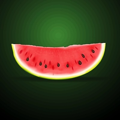 EPS 해외이미지 일러스트 단면 수박 사람없음 빨간색 초록색 오브젝트 해외202004 해외일러스트 컬러 과일 파일형식 벡터 이미지허브