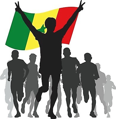 EPS 해외이미지 실루엣 스포츠 일러스트 건강 사람 깃발 라이벌 달리기선수 승자 해외202004 해외일러스트 촬영기법 육상선수 파일형식 벡터 이미지허브