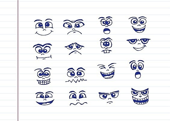 EPS 해외이미지 캐릭터 행복 감정 얼굴 일러스트 미소 웃음 외침 분노 표현 입 무서움 만화 스케치 집중 그림 코믹 공격적 배려 비명 캐리커처 혼란 해외202004 해외일러스트 일러캐릭터 컨셉 표정 미술 신체부위 소리 파일형식 벡터 이미지허브
