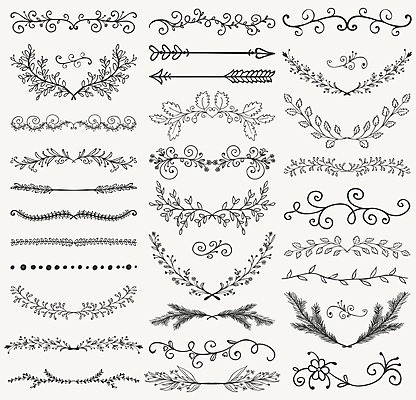 EPS 해외이미지 클립아트 꽃 곡선 일러스트 사람없음 화려 스케치 그림 디바이더 스타일 해외202004 해외일러스트 식물 선 컨셉 미술 파일형식 벡터 이미지허브