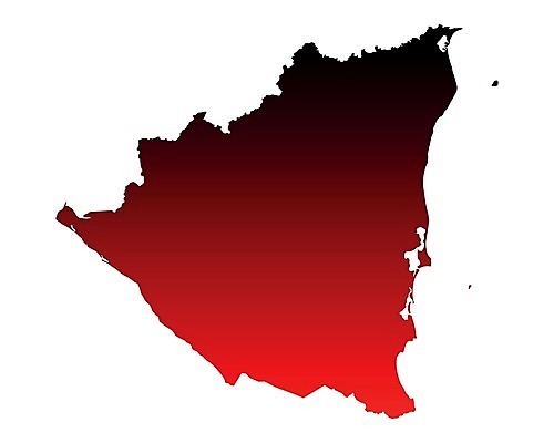 EPS 해외이미지 선 여행 백그라운드 지도 일러스트 빨간색 윤곽 고립 니카라과 지리 해외202004 해외일러스트 컬러 남아메리카 파일형식 벡터 이미지허브