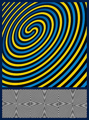 포토 JPG 해외이미지 디자인 백그라운드 컨셉 패턴 모션 추상 나선형 사람없음 파란색 컬러풀 노란색 소용돌이 회오리 원형 명상 질감 최면 환각 해외202004 해외포토 도형 컬러 무늬 증상 파일형식 이미지허브