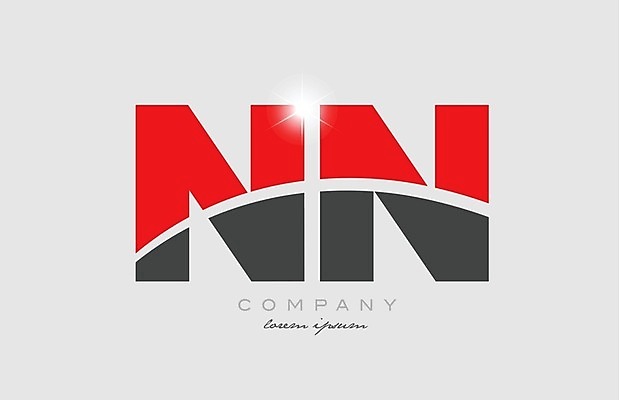 EPS 해외이미지 모양 템플릿 디자인 알파벳 백그라운드 일러스트 회사 비즈니스 빨간색 반짝임 회색 N 편지 심볼 신분 엘리먼트 활자 해외202004 해외일러스트 영어 컬러 모션 활자판 파일형식 벡터 이미지허브