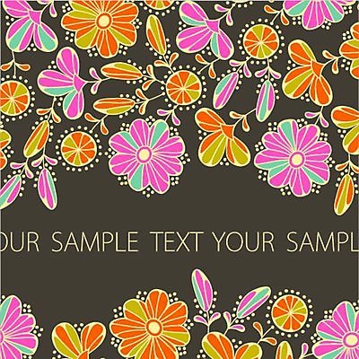 EPS 해외이미지 배너 꽃 선 백그라운드 꽃무늬 일러스트 텍스트 프레임 사람없음 엘리먼트 해외202004 해외일러스트 식물 무늬 파일형식 벡터 이미지허브