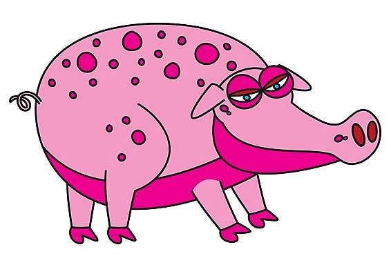 EPS 해외이미지 동물 음식 분홍색 일러스트 가로 농장 돼지 베이컨 멧돼지 해외202004 해외일러스트 컬러 농업 포유류 돼지고기 파일형식 벡터 이미지허브