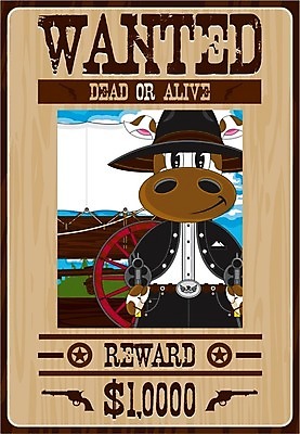 EPS 해외이미지 동물 포스터 일러스트 가축 권총 총 소 카우보이 보안관 만화 카우보이모자 서쪽 해외202004 해외일러스트 직업 모자_잡화 무기 포유류 방향 파일형식 벡터 이미지허브