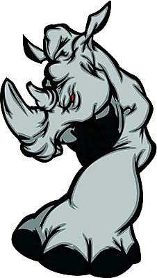 EPS 해외이미지 동물 얼굴 스포츠 일러스트 학교 뿔 머리 코뿔소 마스코트 해외202004 해외일러스트 교육 포유류 신체부위 파일형식 벡터 이미지허브