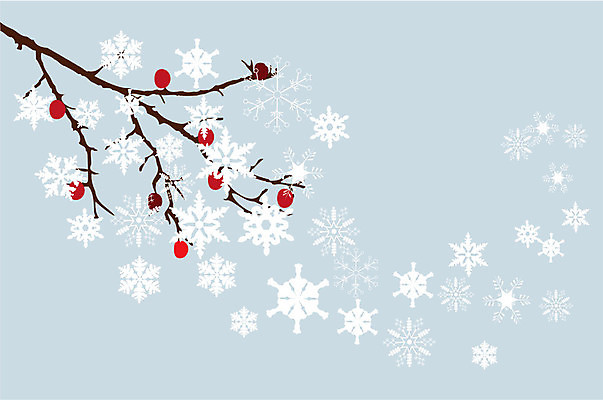 EPS 해외이미지 하늘색 일러스트 추상 눈꽃 사람없음 나뭇가지 해외202004 해외일러스트 나무 무늬 눈_날씨 파란색 파일형식 벡터 이미지허브