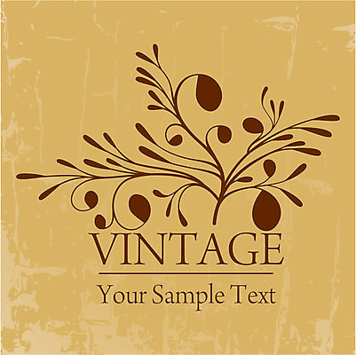 EPS 해외이미지 백그라운드 잎 일러스트 타이포그라피 사람없음 노란색 빈티지 잎줄기 해외202004 해외일러스트 식물 문자 줄기 컬러 컨셉 파일형식 벡터 이미지허브