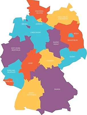 EPS 해외이미지 모양 실루엣 유럽 여행 백그라운드 컨셉 지도 일러스트 독일 그래픽 컬러풀 흰색 플랫 땅 윤곽 지역 베를린 고립 서쪽 지리 함부르크 바이에른 해외202004 해외일러스트 나라 컬러 촬영기법 방향 파일형식 벡터 이미지허브