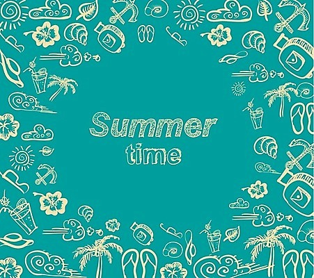 EPS 해외이미지 바다 여행 일러스트 캘리그라피 사람없음 책 물 햇빛 문서 페이지 원형프레임 우표 비네팅 파라다이스 해외202004 해외일러스트 자연요소 프레임 촬영기법 태양 원형 파일형식 벡터 이미지허브