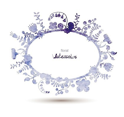 EPS 해외이미지 일러스트 수채화 사람없음 떨어짐 원형프레임 해외202004 해외일러스트 컨셉 프레임 원형 파일형식 벡터 이미지허브