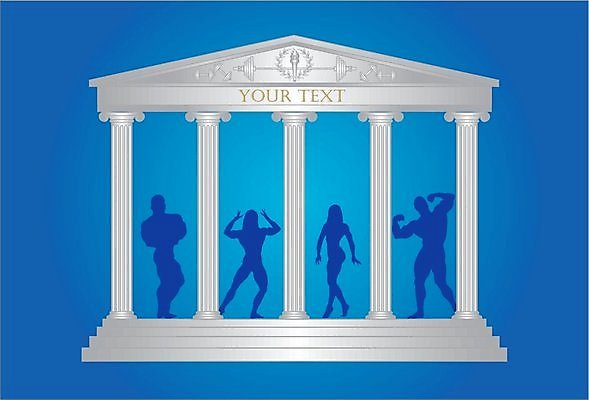 EPS 해외이미지 외관 일러스트 건축양식 프레임 미술 건물 파란색 흰색 기둥 클래식 심볼 그리스 대리석 그리스인 로마인 아크로폴리스 스타일 해외202004 해외일러스트 서양인 건축물 건축 유럽 컬러 컨셉 재료 문화예술 인종 파일형식 벡터 이미지허브