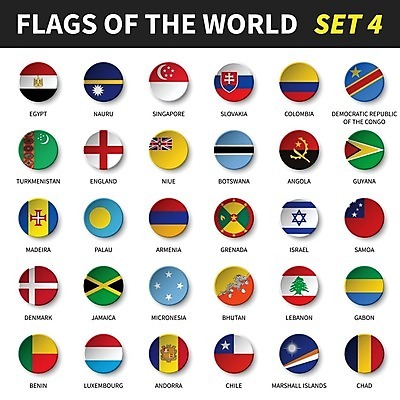 EPS 해외이미지 일러스트 잉글랜드 이집트 덴마크 사람없음 세트 세계 3D 깃발 원형 콜롬비아 칠레 싱가폴 룩셈부르크 보츠와나 부탄 슬로바키아 아르메니아 안도라 앙골라 이스라엘 자메이카 콩고 해외202004 해외일러스트 도형 유럽 나라 아시아 북아메리카 아프리카 영국 북유럽 남아메리카 디지털합성 서아시아 남아시아 서유럽 파일형식 벡터 이미지허브