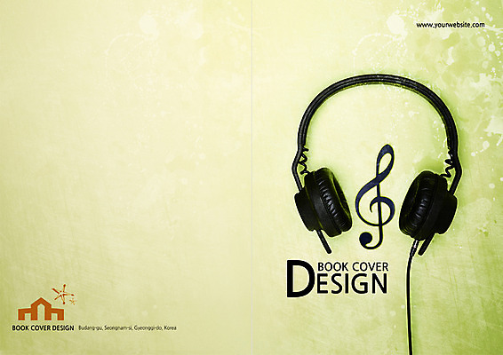 PSD 템플릿 편집 표지디자인 북디자인 출판디자인 교육 표지 음악 백그라운드 북커버 팜플렛 사람없음 헤드셋 음악감상 높은음자리표 이미지템플릿 음향기기 음표 문화예술 헤드폰 감상 파일형식