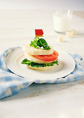 포토 JPG 스튜디오촬영 나무 접시 음식 빵 토마토 채소 바닥 실내 샌드위치 사람없음 아웃포커스 직물 천 체크무늬 심플 브런치 국내포토 식물 식기 무늬 촬영기법 내부 식사 파일형식