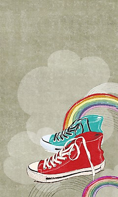 PSD 구름 백그라운드 운동화 신발 무지개 일러스트 사람없음 국내일러스트 자연요소 파일형식