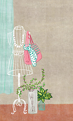 PSD 식물 화분 백그라운드 가방 일러스트 목걸이 실내 사람없음 꽃병 목도리 커튼 마네킹 국내일러스트 잡화 꽃 장신구 내부 파일형식