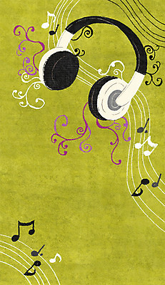 PSD 음악 컬러 백그라운드 음표 일러스트 사람없음 연두색 헤드폰 음악감상 오선지 국내일러스트 기호 음향기기 문화예술 초록색 감상 악보 오선 파일형식