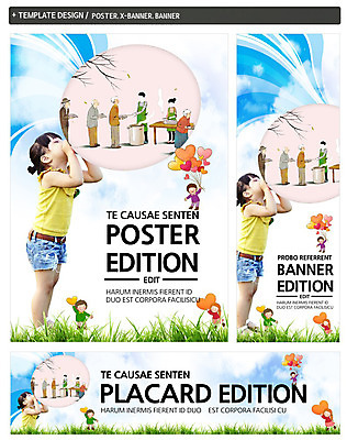 PSD 템플릿 배너 배너템플릿 여자 남자 가로배너 ZIP 포스터 세로배너 어린이 백그라운드 서기 여러명 세트 현수막 봉사 자원봉사자 복지 풍선 무료급식 어린이만 다수 모션 사람 가로 세로 도움 사회이슈 급식 파일형식