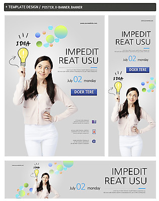 PSD 서양인 외국인 백인 템플릿 배너 배너템플릿 여자 가로배너 ZIP 포스터 세로배너 백그라운드 비즈니스 전구 아이디어 한명 서기 사람 성인 세트 현수막 비즈니스우먼 여자만 여자한명만 성인여자만 성인만 1 컨셉 모션 인종 가로 세로 직장인 파일형식