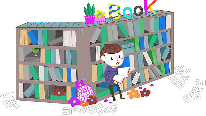 식물 라이프스타일 남자 꽃 화분 일러스트 책장 한명 사람 소년 책 독서 북 남자만 남자한명만 국내일러스트 AI파일 1 어린이 가구 타악기 생활 파일형식 벡터