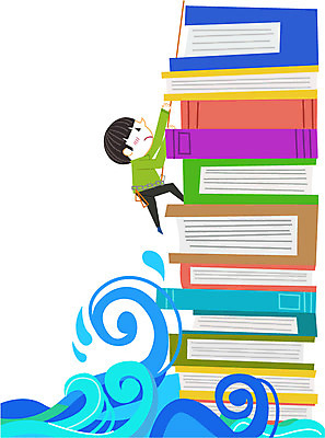 라이프스타일 남자 파도 바다 일러스트 한명 사람 소년 책 등산 남자만 남자한명만 국내일러스트 AI파일 1 어린이 생활 트래킹 파일형식 벡터