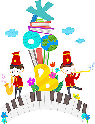 구름 라이프스타일 남자 꽃 악기 연주 일러스트 사람 소년 두명 책 악단 건반 피아노 건반악기 색소폰 플루트 북 남자만 국내일러스트 AI파일 자연요소 식물 어린이 음악 타악기 관악기 생활 목관악기 파일형식 벡터