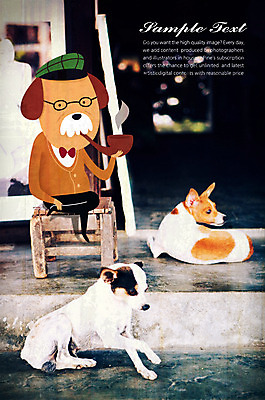 주간 PSD 동물 편집 편집이미지 캐릭터 행복 여유 포토일러 담배 북유럽 북유럽스타일 사람없음 야외 일상 빈티지 강아지 편집일러스트 반려 이미지편집 자연요소 감정 유럽 컨셉 라이프 반려동물 개 스타일 파일형식