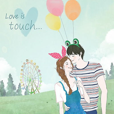 주간 PSD 커플 여자 남자 데이트 일러스트 함께함 사랑 사람 성인 야외 두명 다정 놀이공원 머리띠 스킨십 대관람차 풍선 성인만 국내일러스트 자연요소 감정 컨셉 장신구 관계 테마파크 놀이기구 파일형식
