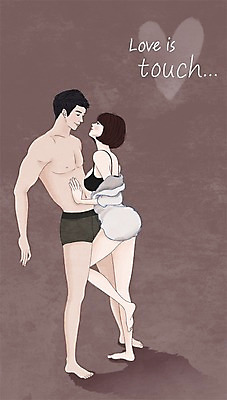 전신 PSD 커플 여자 남자 일러스트 함께함 사랑 사람 성인 두명 다정 속옷 스킨십 성인만 국내일러스트 옷 감정 컨셉 관계 파일형식