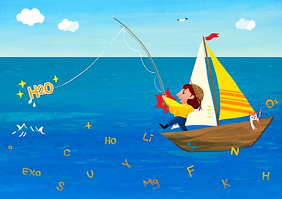 주간 PSD 알파벳 여자 어린이교육 교육 어린이 바다 일러스트 낚시 한명 사람 소녀 야외 돛단배 영재 화학기호 선박 여자만 여자한명만 어린이만 소녀만 소녀한명만 국내일러스트 자연요소 1 기호 영어 수상교통 배_교통 레저 파일형식