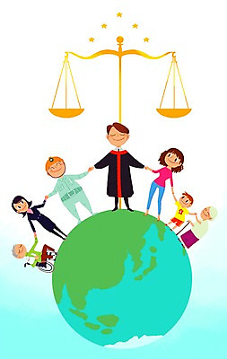 PSD 여자 노년 남자 지구 어린이 백그라운드 일러스트 저울 사람 여러명 성인 지구본 판사 휠체어 법 시민 제헌절 평등 국내일러스트 다수 컨셉 법률가 국경일 국민 파일형식