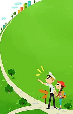 주간 PSD 여자 남자 길 여행 백그라운드 일러스트 안내 사람 성인 야외 여행객 표지판 경찰 길안내 성인만 국내일러스트 자연요소 직업 알림판 파일형식