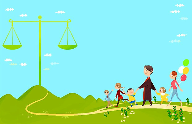 주간 PSD 여자 남자 길 어린이 백그라운드 일러스트 저울 사람 성인 야외 가운 판사복 판사 법 시민 국내일러스트 자연요소 옷 법률가 국민 파일형식