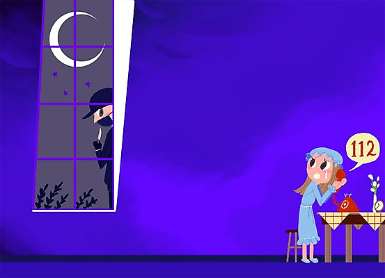 PSD 여자 남자 백그라운드 일러스트 창문 집안 사람 성인 두명 달 도둑 112 신고 성인만 국내일러스트 자연요소 실내 범죄인 전화번호 파일형식