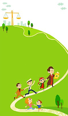 주간 PSD 여자 남자 길 어린이 백그라운드 일러스트 사람 여러명 성인 야외 도시 경찰 판사 법 시민 평등 국내일러스트 자연요소 직업 다수 컨셉 법률가 국민 파일형식