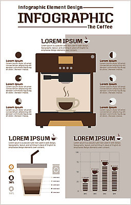 커피 음료 상징 일러스트 통계 수치 그래프 사람없음 픽토그램 자료 인포그래픽 표 종이컵 커피메이커 심볼 막대그래프 에스프레소 국내일러스트 AI파일 컵 일회용 커피용품 파일형식 벡터