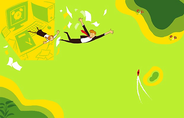 PSD 여자 남자 행복 종이 백그라운드 일러스트 회사 휴식 사람 정장 성인 두명 컴퓨터 사무실 기쁨 자유 비즈니스맨 비즈니스우먼 탈출 즐거움 문서 일탈 지층 성인만 국내일러스트 옷 감정 컨셉 비즈니스 전자제품 직장인 파일형식