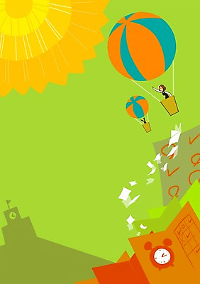 PSD 여자 남자 행복 종이 백그라운드 일러스트 학교 휴식 사람 두명 태양 기쁨 자유 열기구 탈출 즐거움 일탈 채점 국내일러스트 자연요소 교육 감정 컨셉 항공교통 성적 파일형식