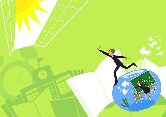 PSD 학생 여자 교육 남자 행복 교복 백그라운드 일러스트 교실 학교 청소년 휴식 사람 두명 물 태양 기쁨 자유 어항 탈출 즐거움 일탈 십대만 국내일러스트 자연요소 옷 감정 컨셉 파일형식